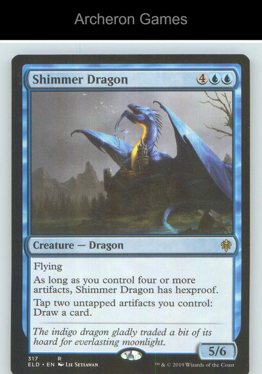 Shimmer Dragon ELD 317 R MTG Card NM/EX+
