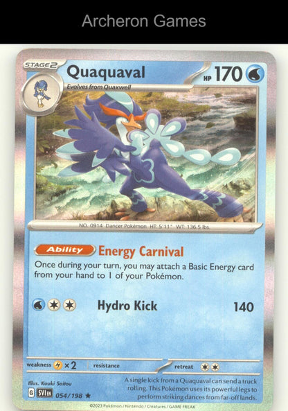 Pokemon Card Quaquaval SVI 054/198 R Scarlet & Violet Holo
