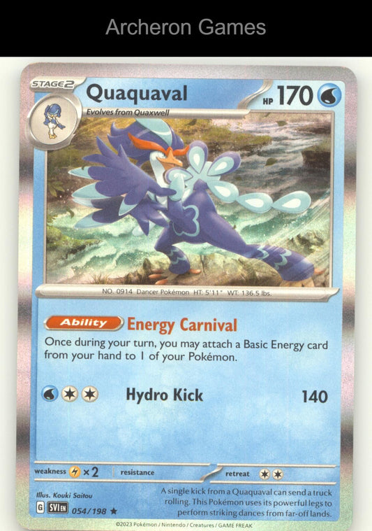 Pokemon Card Quaquaval SVI 054/198 R Scarlet & Violet Holo