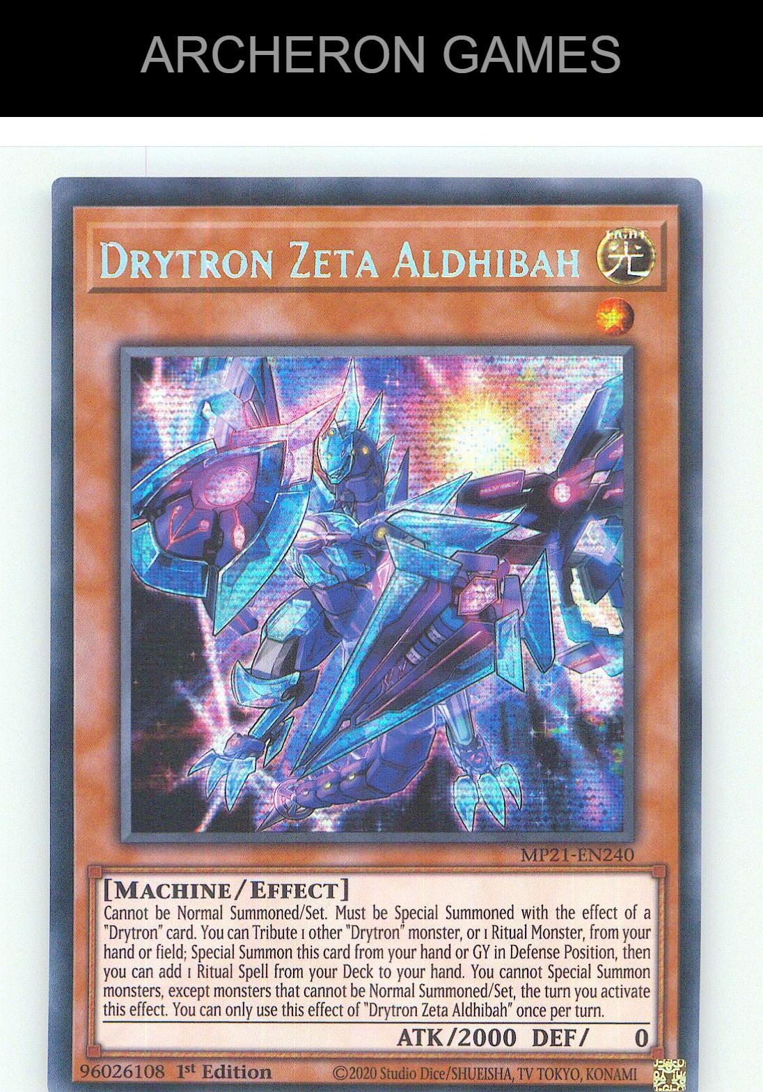 Drytron Zeta Aldhibah Prismatic Secret Rare YUGIOH Card 1st Edition