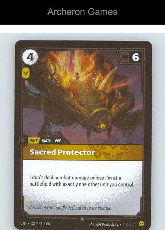 Sacred Protector VEN 129/166 UC Vendetta Riftbound Card Foil