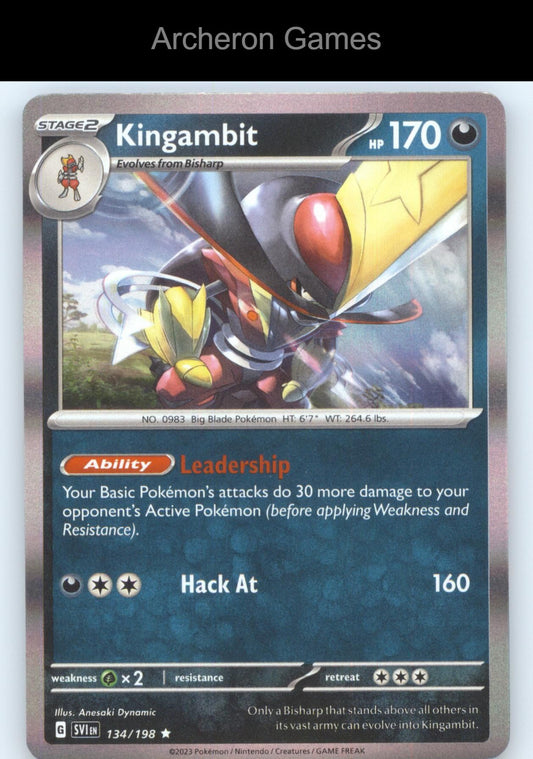 Pokemon Card Kingambit SVI 134/198 R Scarlet & Violet Holo