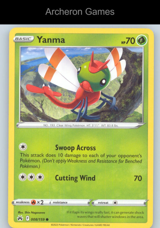 Pokemon Card Yanma CRZ 008/159 C Crown Zenith