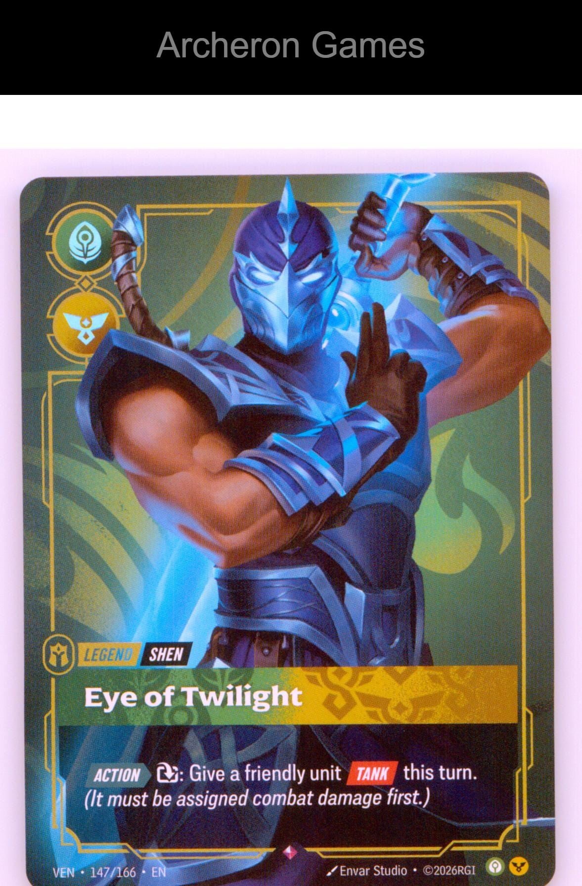 Shen - Eye of Twilight VEN 147/166 R Vendetta Riftbound Card