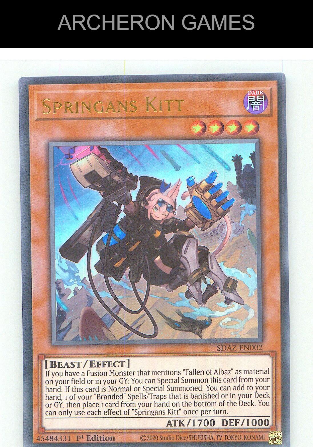 Springans Kitt Ultra Rare YUGIOH Card 1st Edition