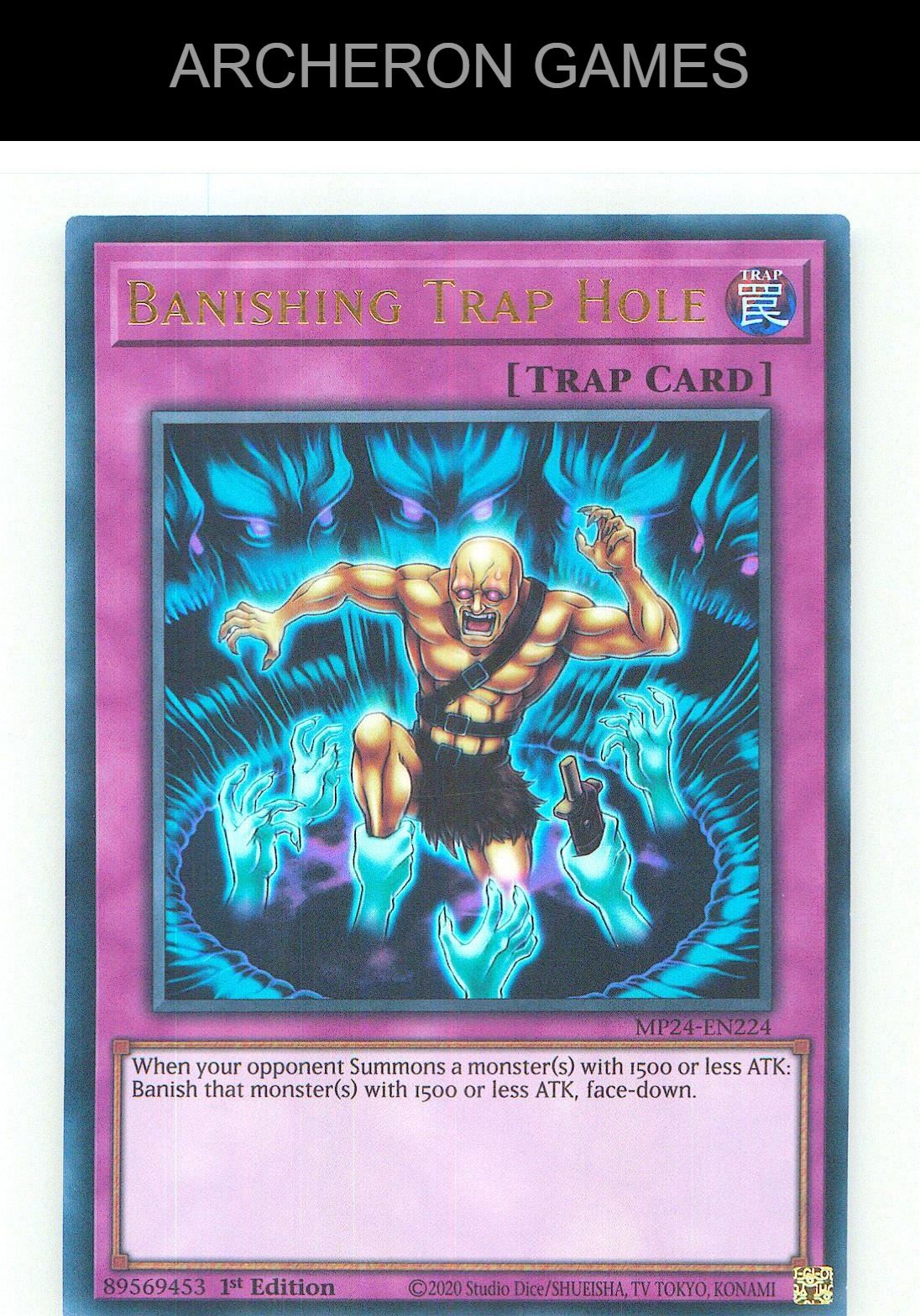Banishing Trap Hole Ultra Rare YUGIOH Card 1st Edition