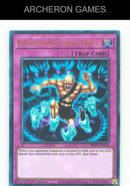 Banishing Trap Hole Ultra Rare YUGIOH Card 1st Edition