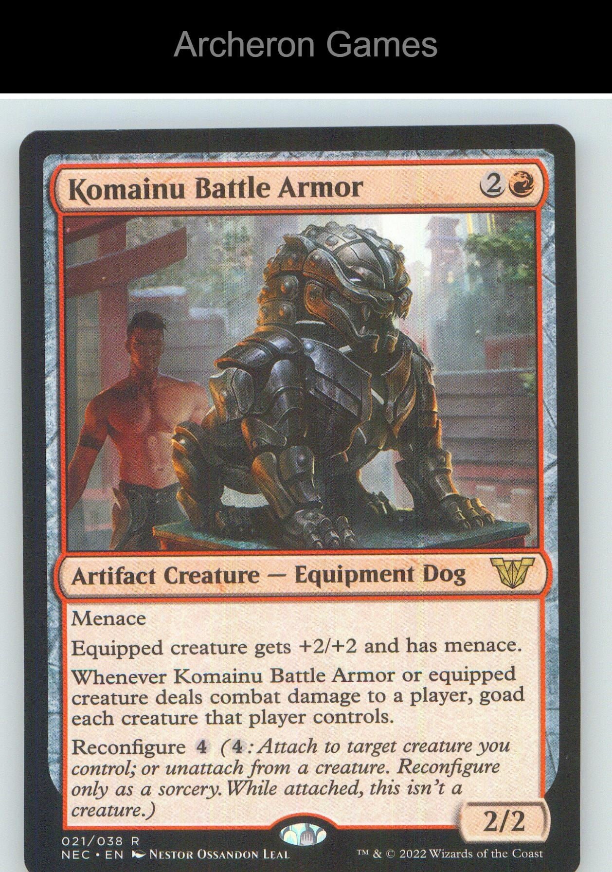 Komainu Battle Armor NEC 21 R MTG Card NM/EX+