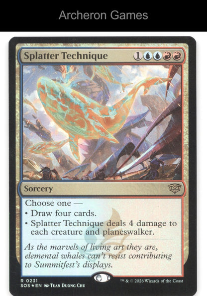 Splatter Technique SOS 231 R MTG Card Secrets of Strixhaven