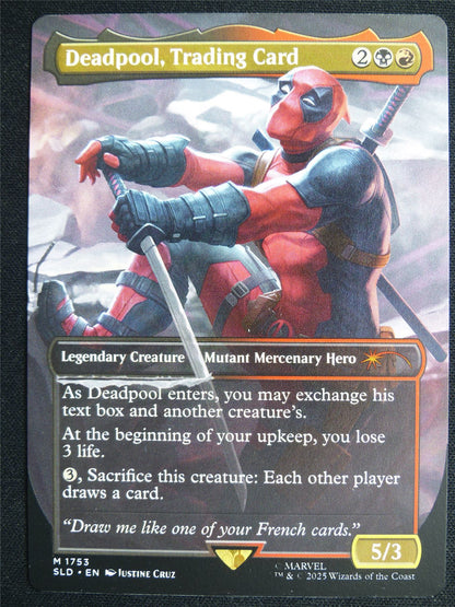 Deadpool Trading Card Borderless - SLD - Mtg Card #4LM