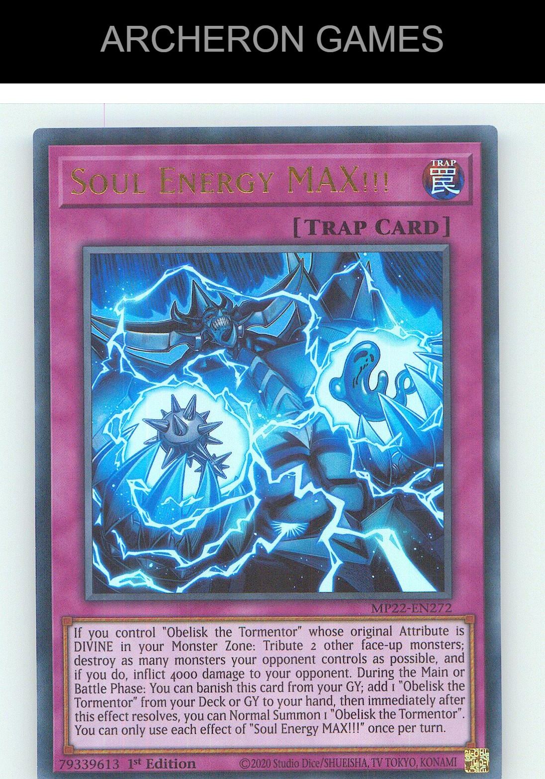 Soul Energy MAX!!! Ultra Rare YUGIOH Card 1st Edition