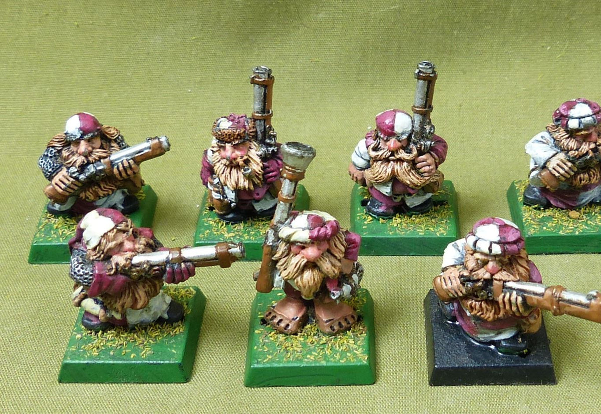 Classic Metal Dawrf Gunners painted - Dwarves - Warhamer Fantasy #4X3