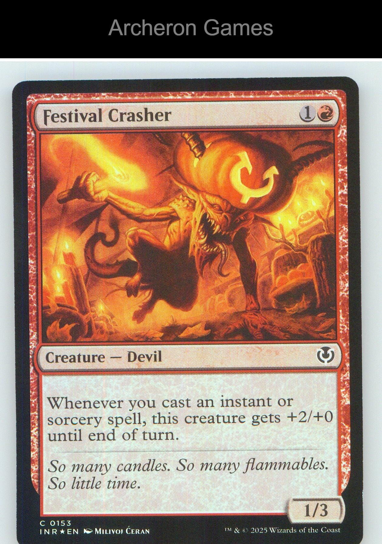 Festival Crasher INR 153 C MTG Card NM/EX+ Foil