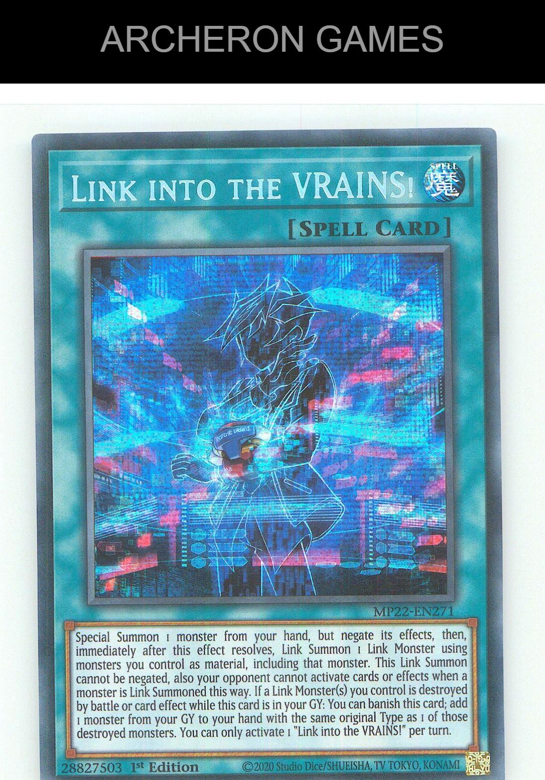 Link into the VRAINS! Prismatic Secret Rare YUGIOH Card 1st Edition