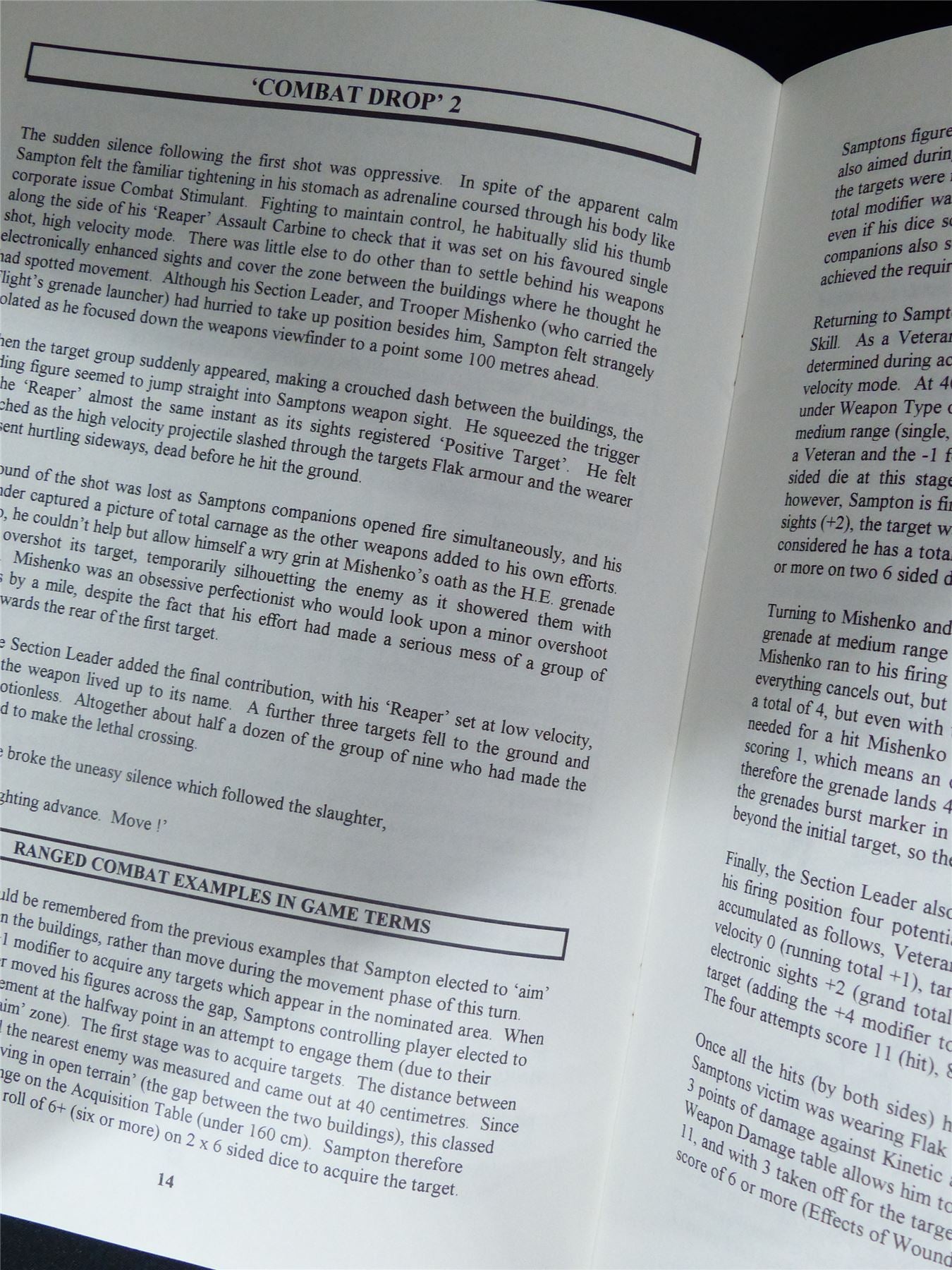 Dropwing Future Combat Game System Special Edition - Roleplaying Booklet #2RH