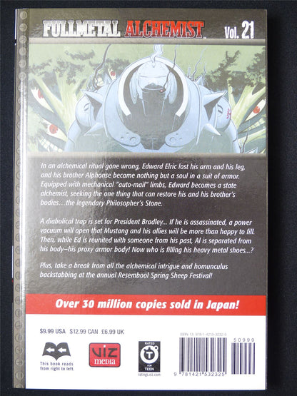 Full Metal Alchemist Volume 21 - Viz Media Manga #1AL