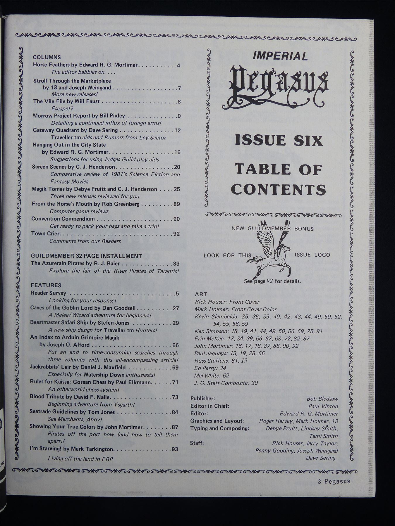 Pegasus: Blood Tribute -  Judges Guild Publications Booklet #2SV
