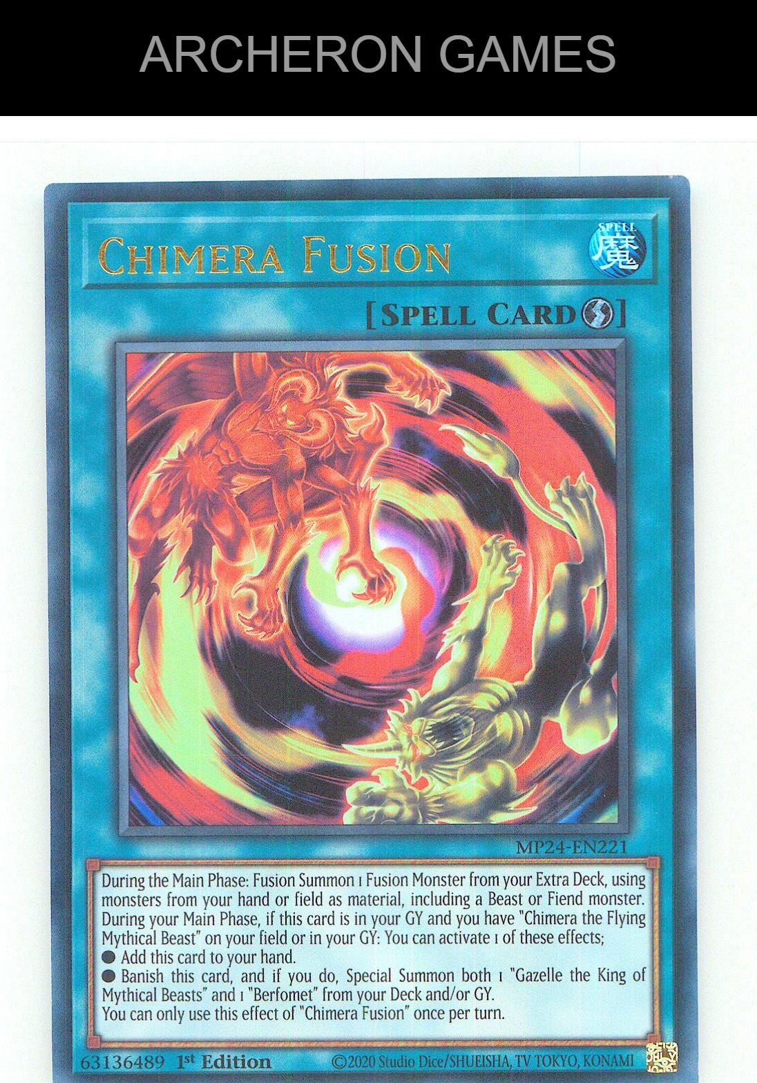 Chimera Fusion Ultra Rare YUGIOH Card 1st Edition