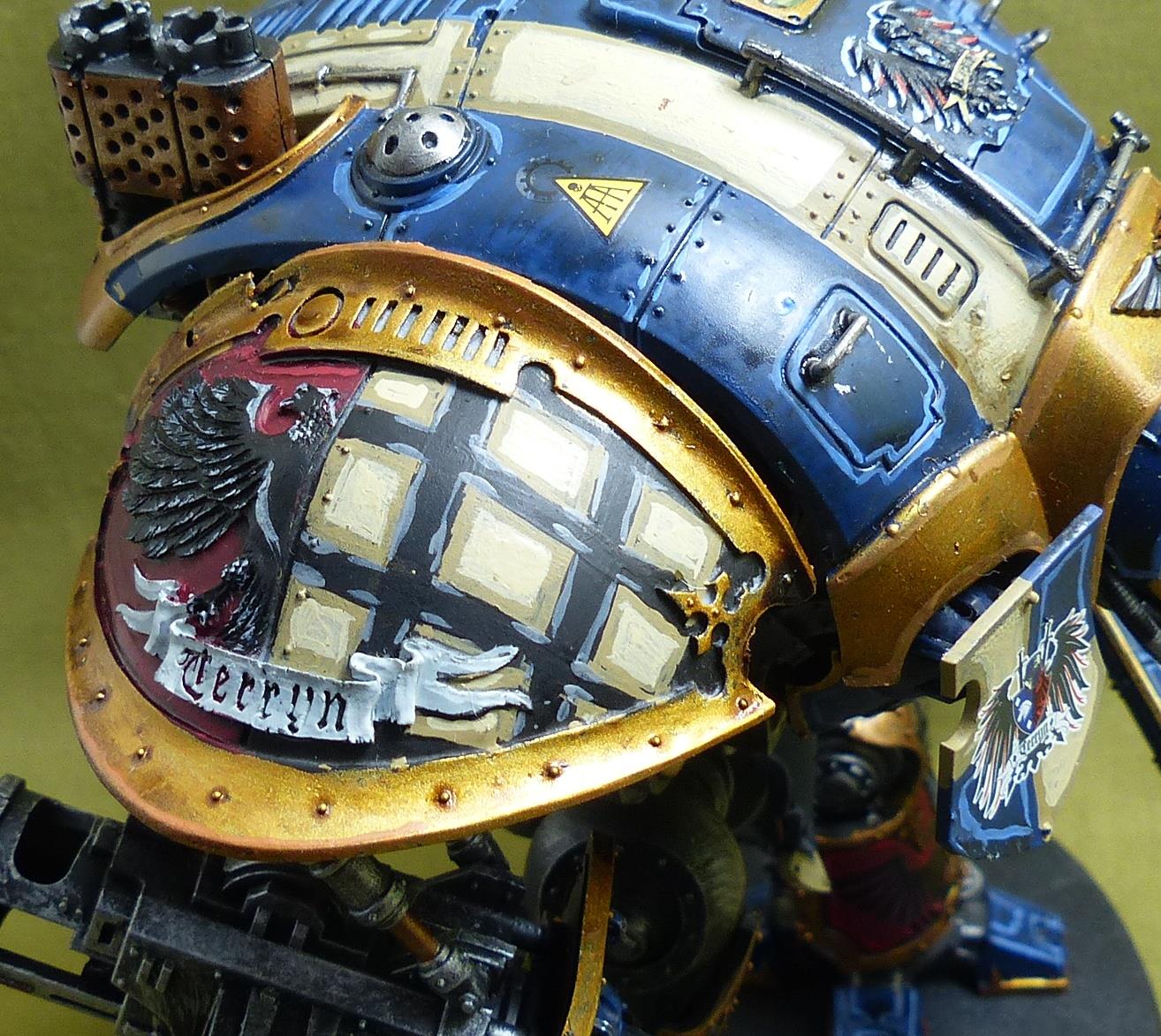 Imperial Knight with Forgeworld Shoulder Pads painted - Warhammer 40K #Z9
