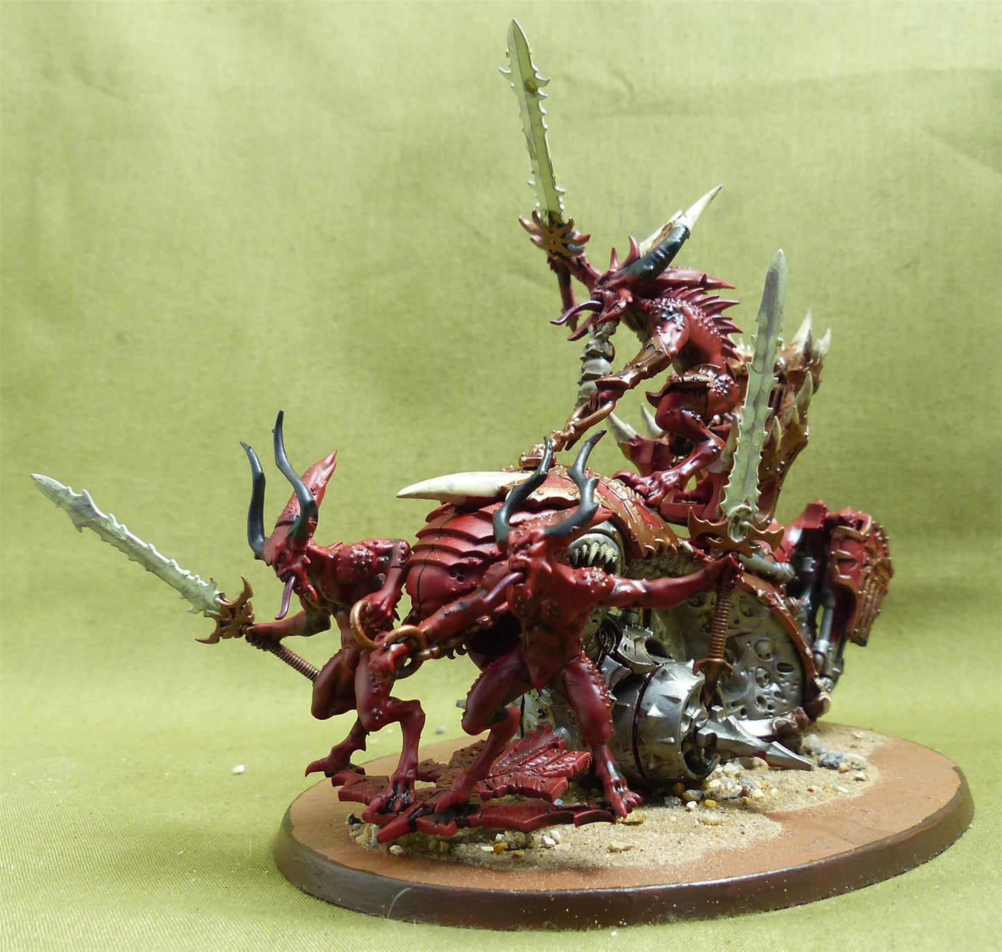 Rendmaster Herald of Khorne on Blood Throne painted - Chaos Daemons - Warhammer 40K #JZ