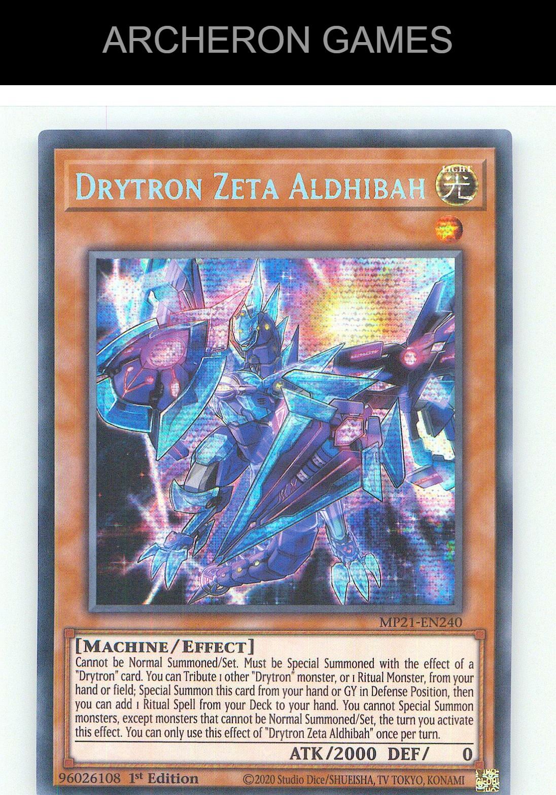 Drytron Zeta Aldhibah Prismatic Secret Rare YUGIOH Card 1st Edition