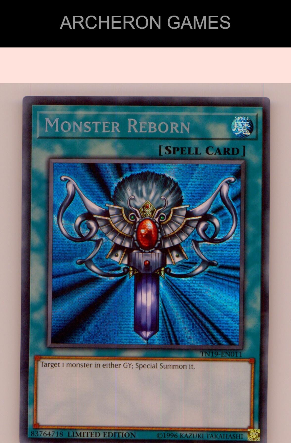 Monster Reborn Prismatic Secret Rare YUGIOH Card Limited