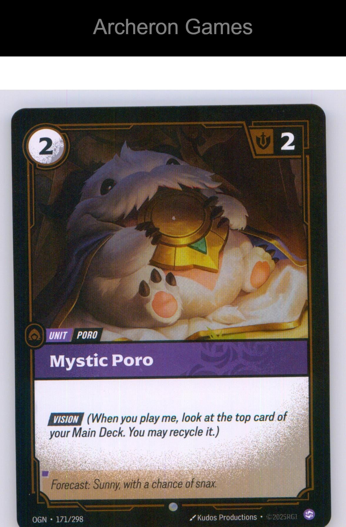 Mystic Poro OGN 171/298 C Origins Riftbound Card