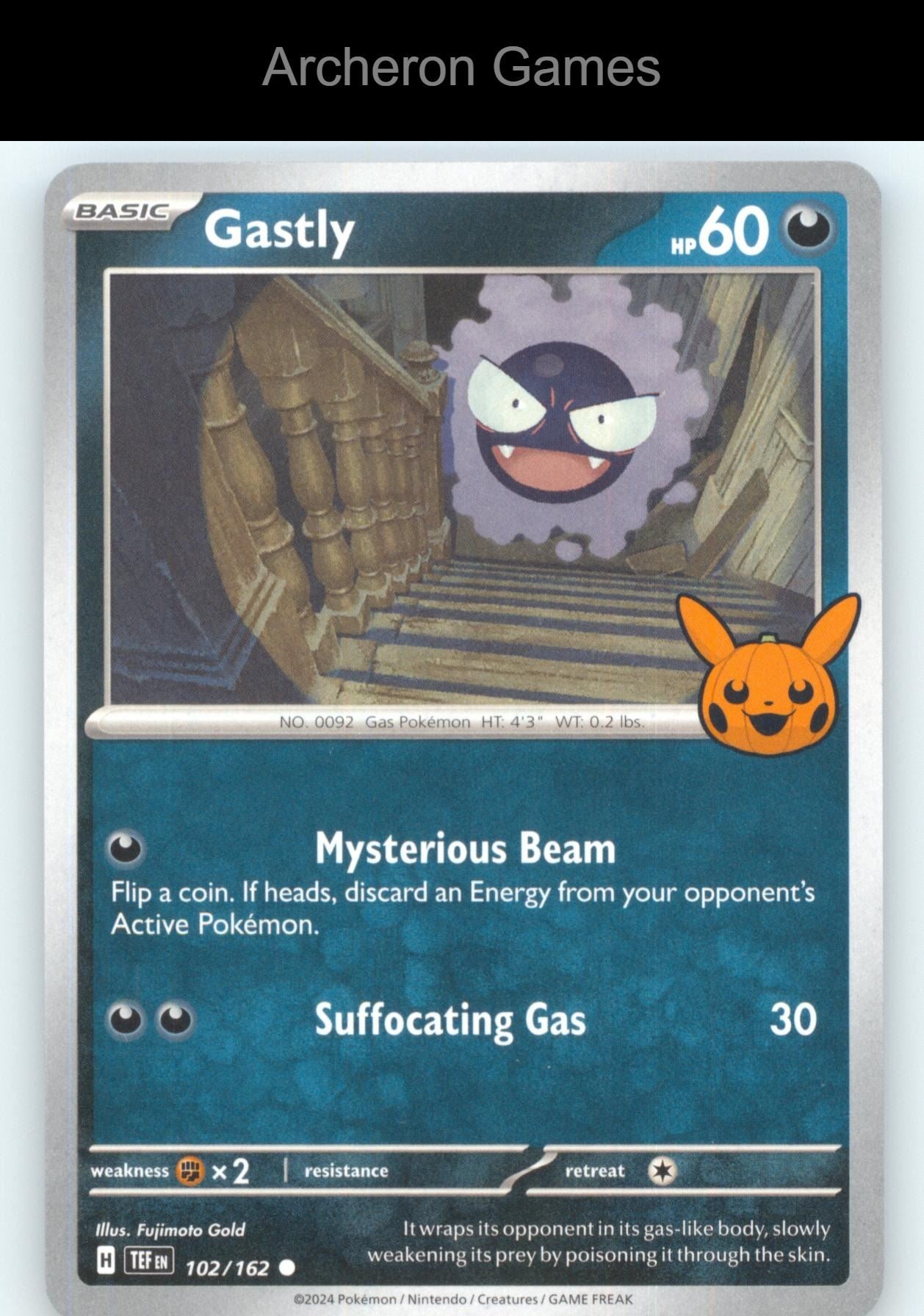 Pokemon Card Gastly TEF 102/162 C Temporal Forces