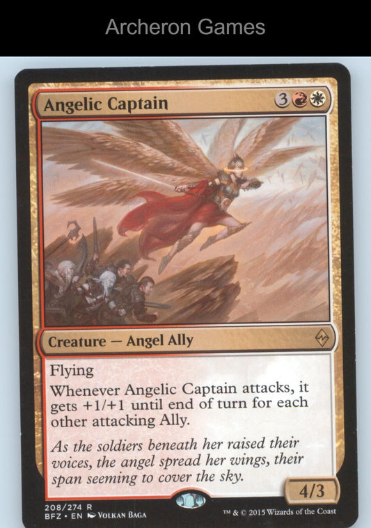 Angelic Captain 208 R MTG Card Battle for Zendikar