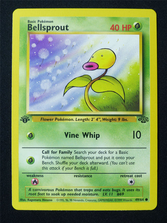 Bellsprout 49/64 1st Edition Jungle LP - Pokemon Card #HC