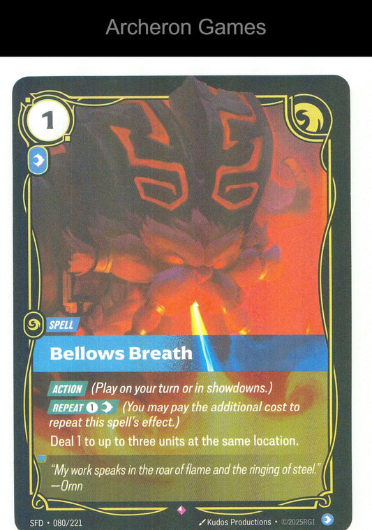 Bellows Breath SFD 080/221 R Spiritforged Riftbound Card Foil