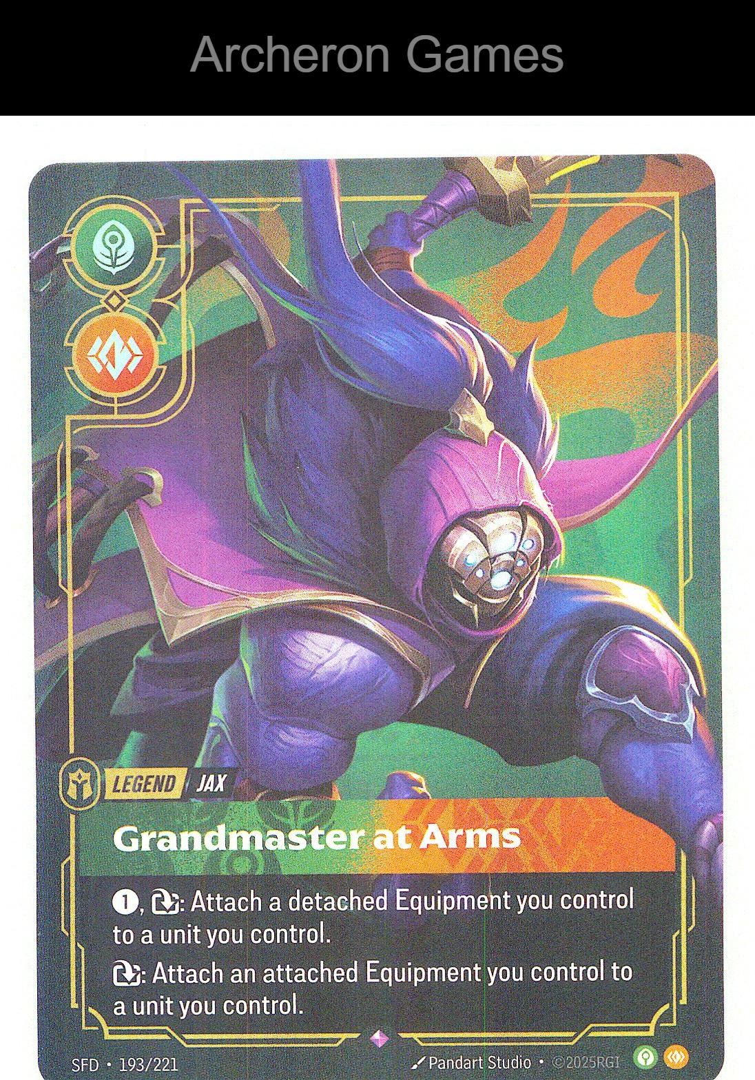 Jax - Grandmaster At Arms SFD 193/221 R Spiritforged Riftbound Card