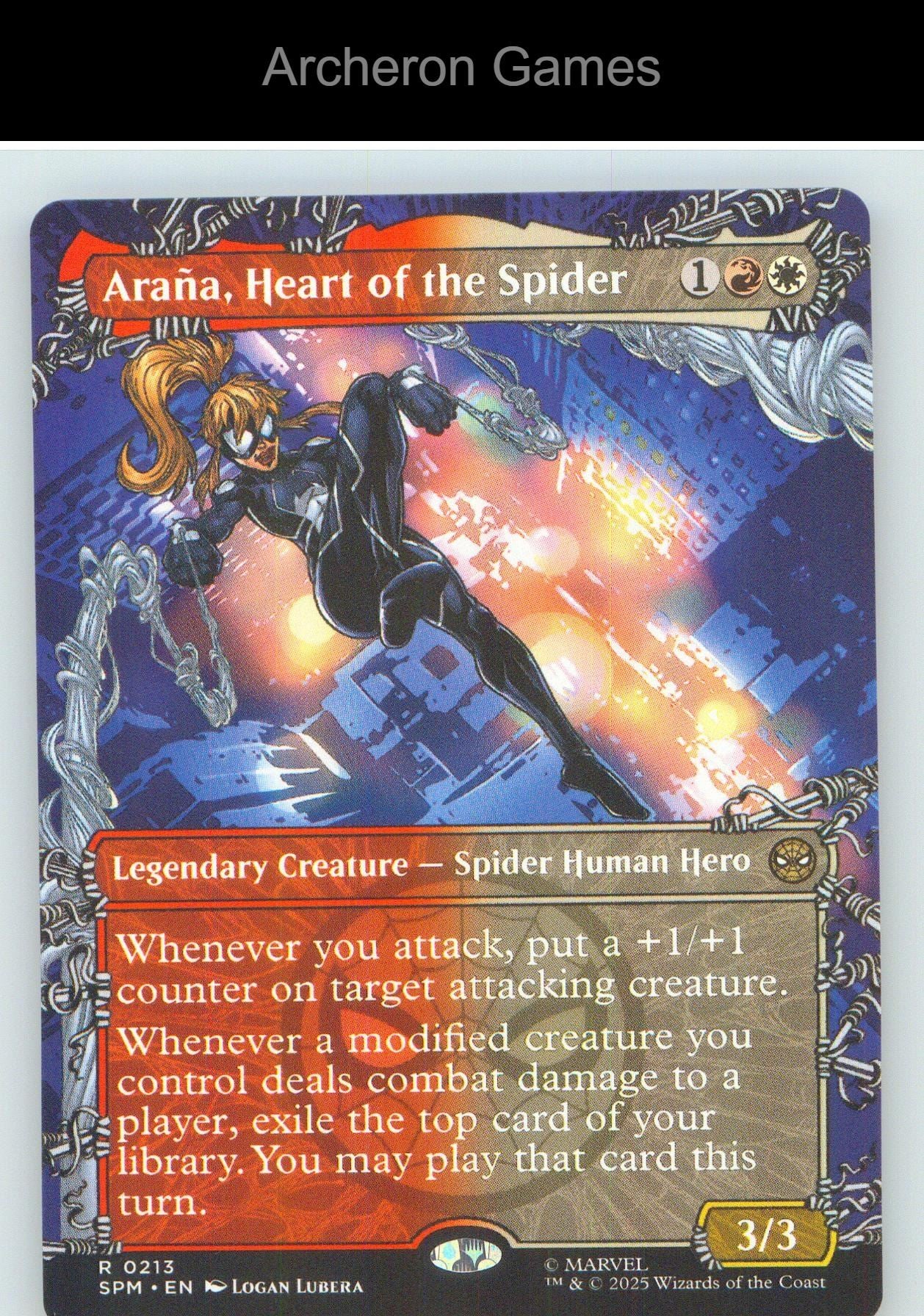 Arana, Heart of the Spider (Borderless) SPM 213 R MTG Card NM/EX+