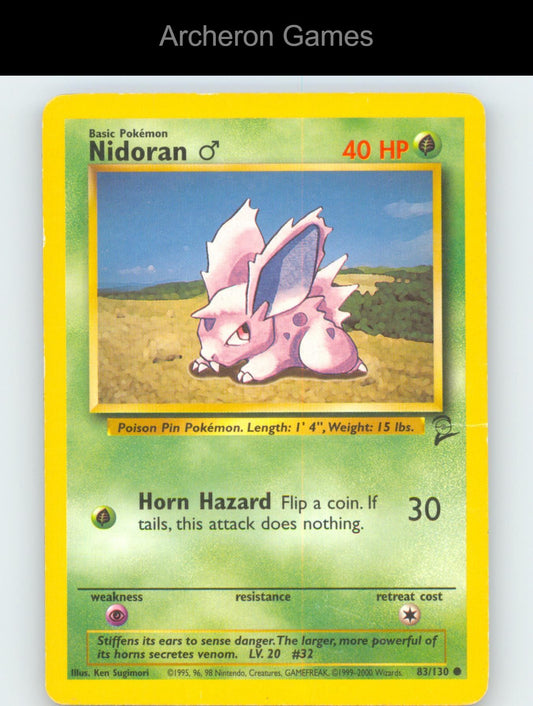 Pokemon Card Nidoran M B2 83/130 C Base Set 2