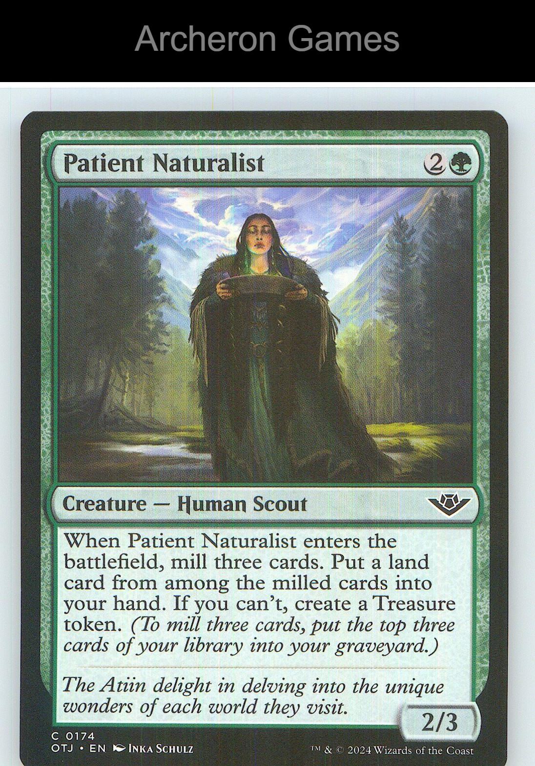 Patient Naturalist OTJ 174 C MTG Card NM/EX+