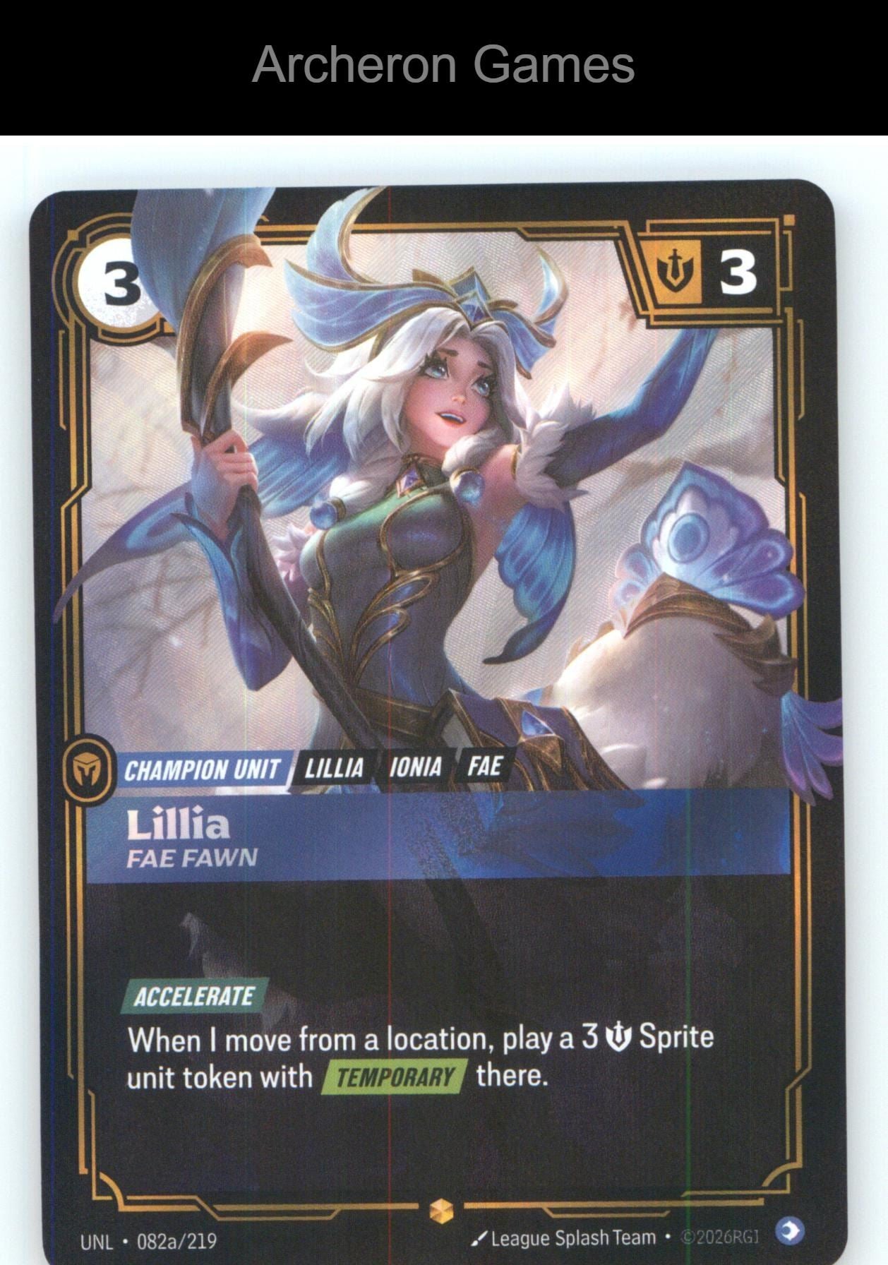 Lillia - Fae Fawn (Alternate Art) UNL 082a/219 Unleashed Riftbound Card Foil