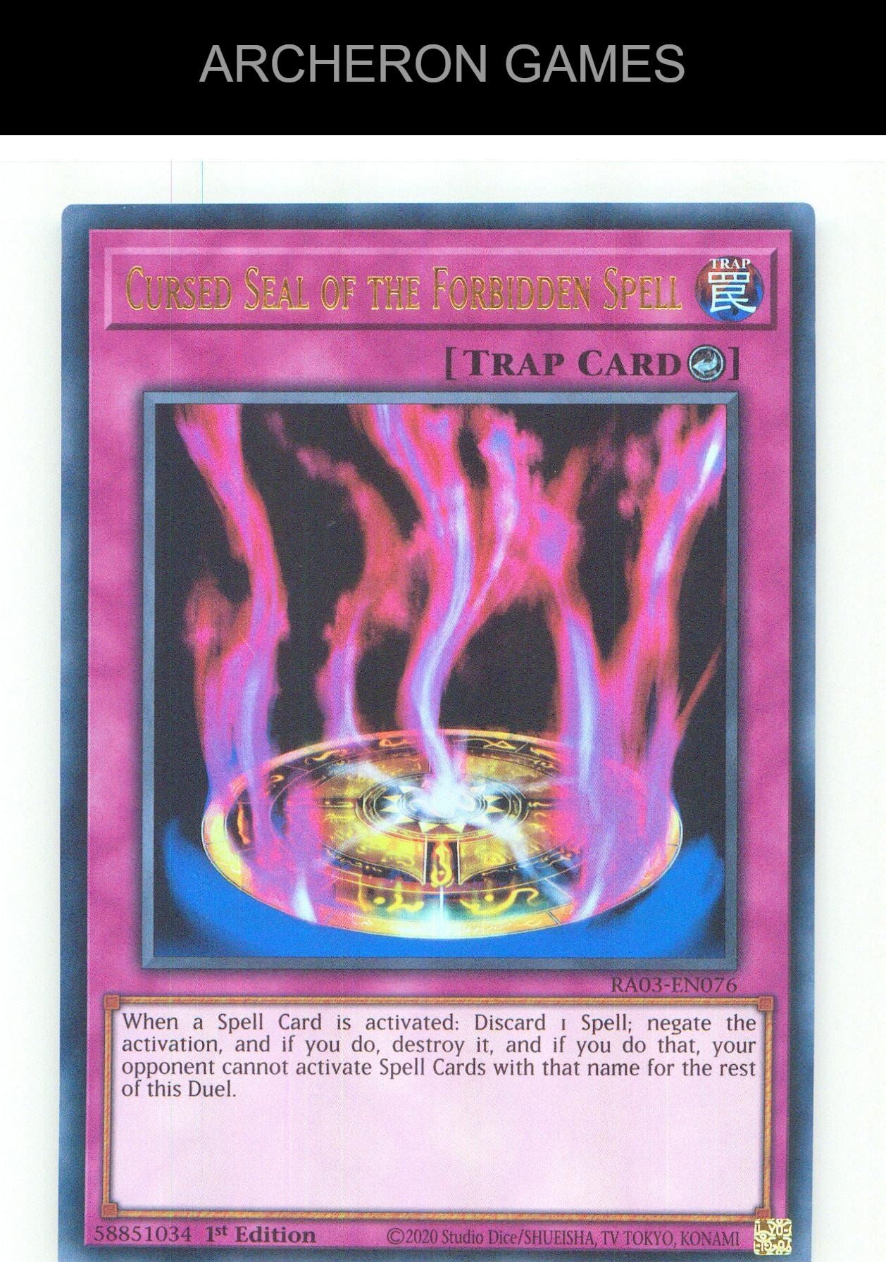 Cursed Seal of the Forbidden Spell (UR) UR YUGIOH Card 1st Edition