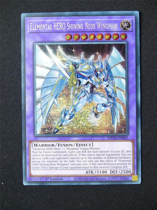 Elemental Hero Shining Neos Wingman MP24 Secret Rare - 1st ed Yugioh Card #3S7