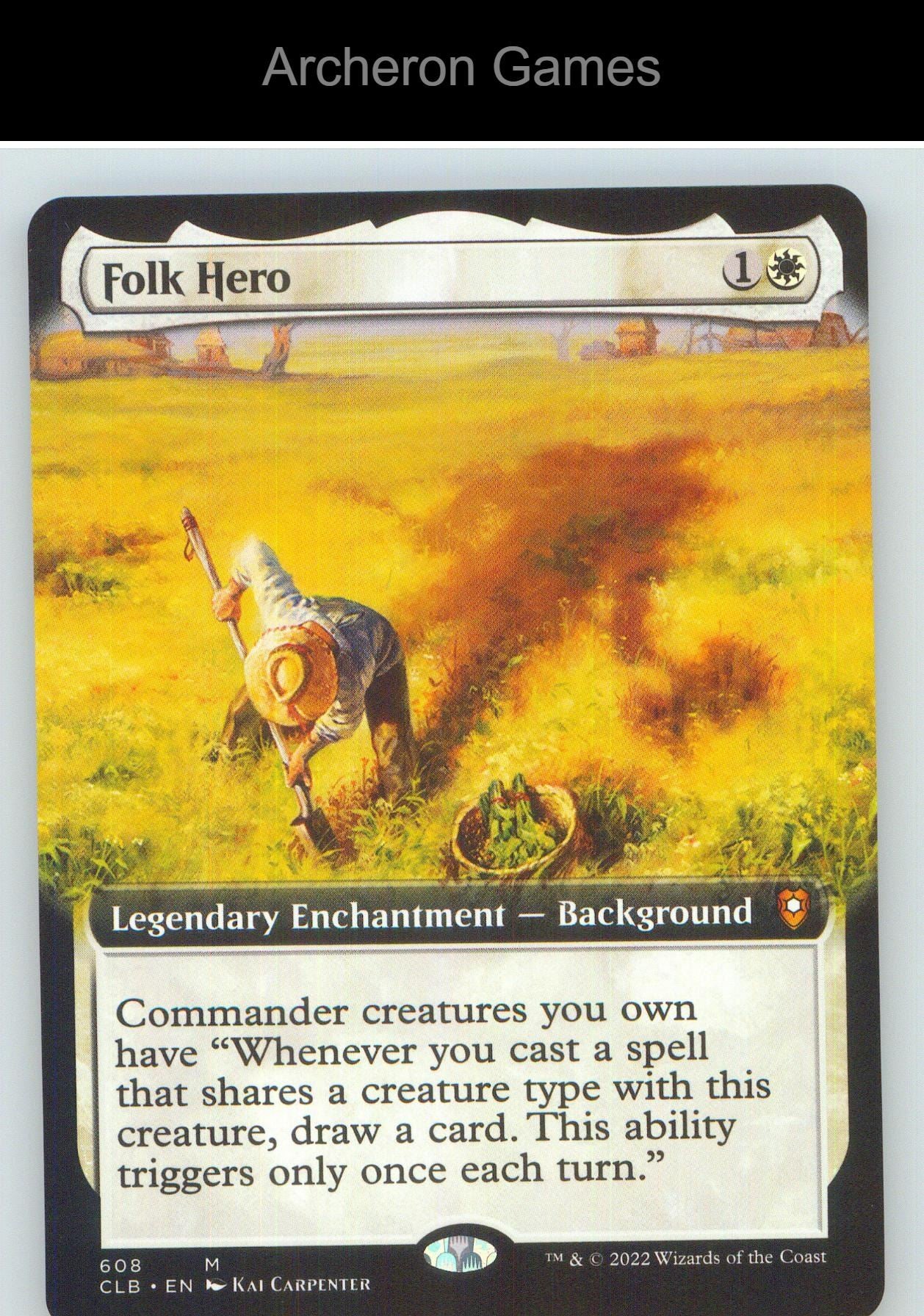 Folk Hero (Extended Art) CLB 608 Mythic MTG Card NM/EX+