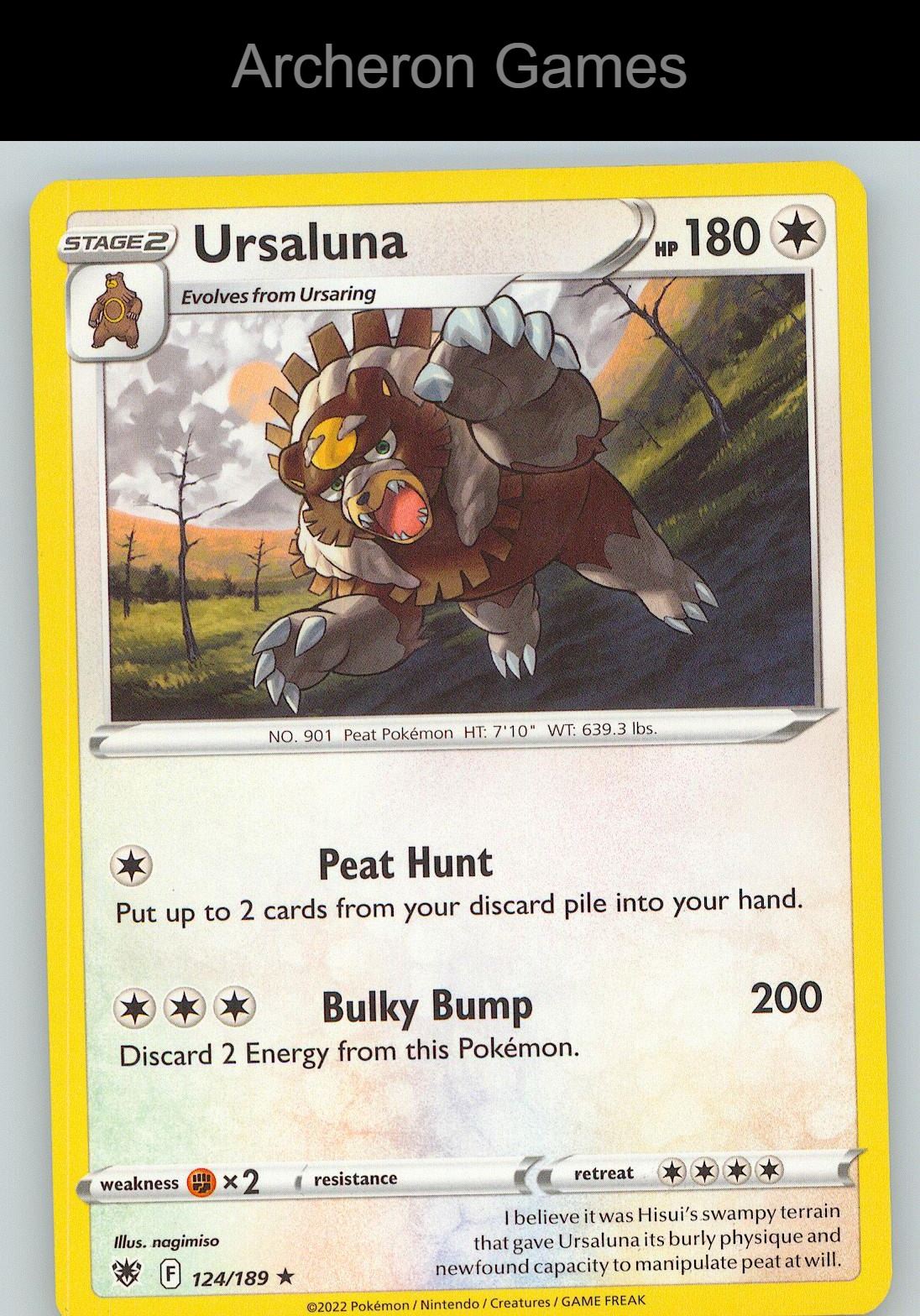 Pokemon Card Ursaluna ASR 124/189 R Astral Radiance