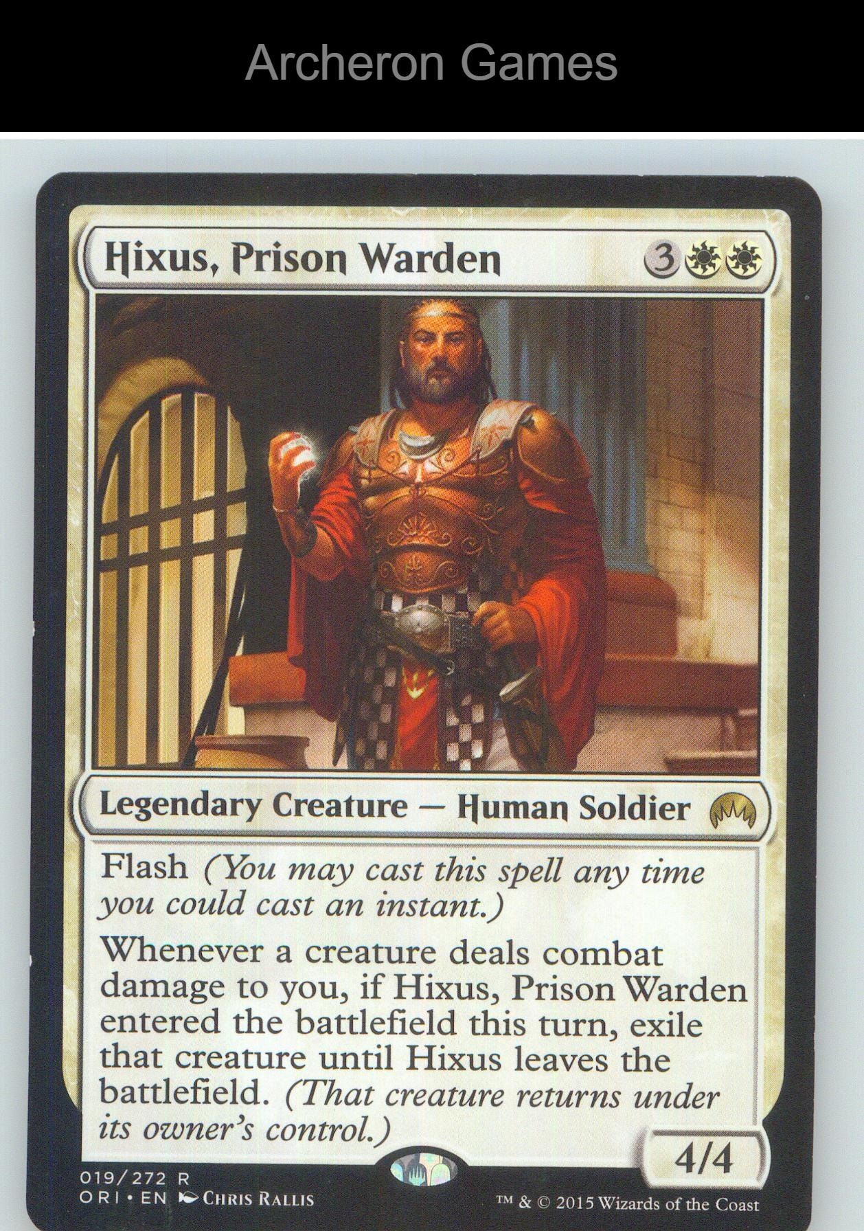 Hixus, Prison Warden ORI 19 R MTG Card NM/EX+