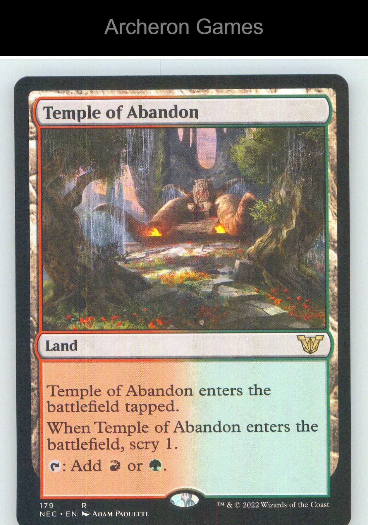 Temple of Abandon NEC 179 R MTG Card NM/EX+