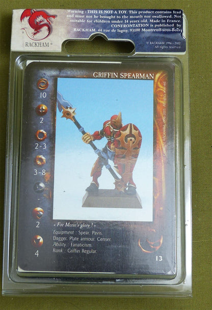 Confrontation: Griffin Spearmen Blister - Rackham Metal Minis OOP #262