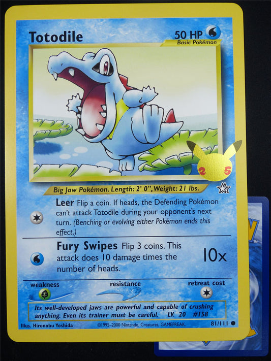 Totodile 81/111 25th Celebration Promo - Jumbo Pokemon Card #53Q