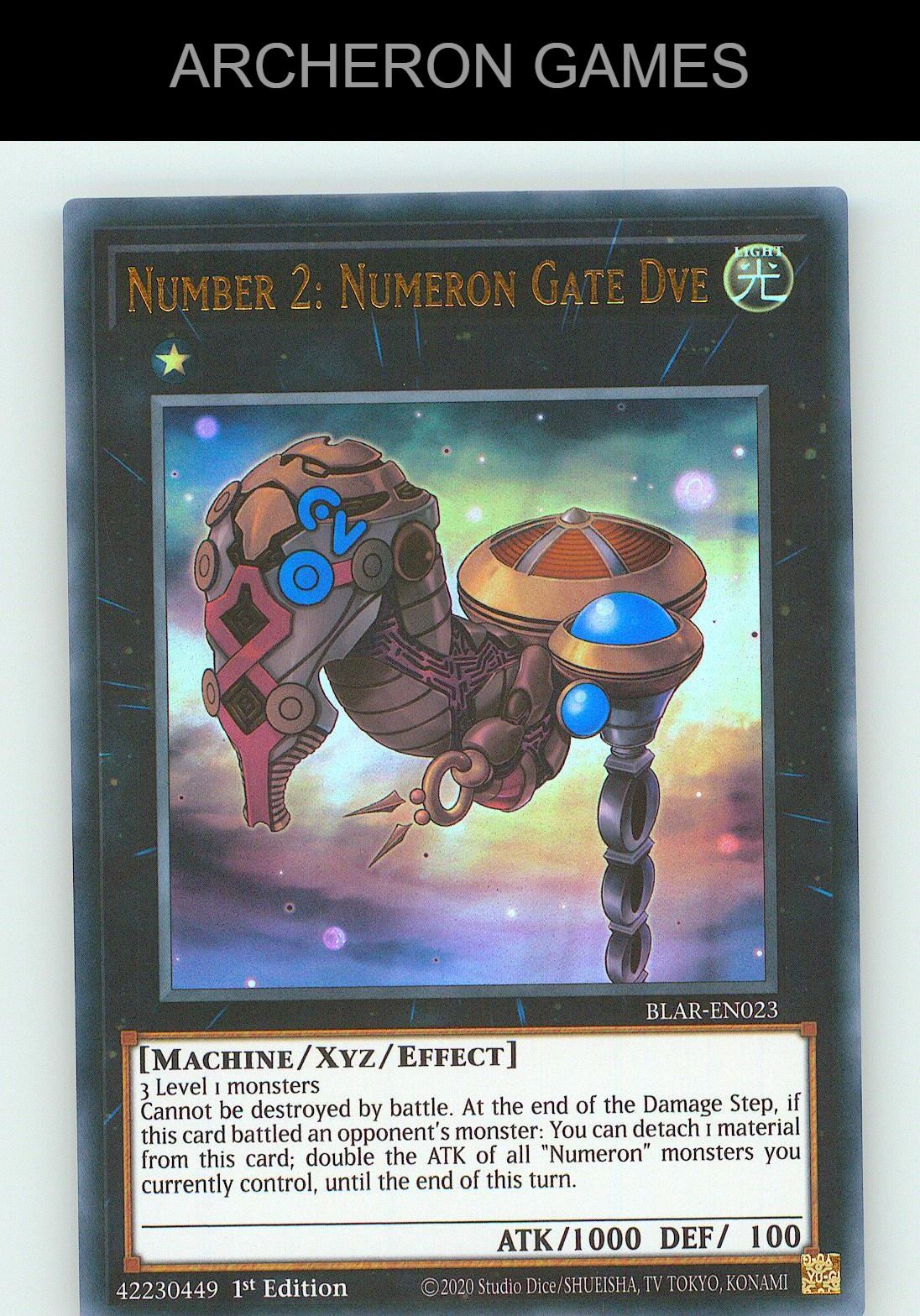 Number 2: Numeron Gate Dve UR YUGIOH Card 1st Edition