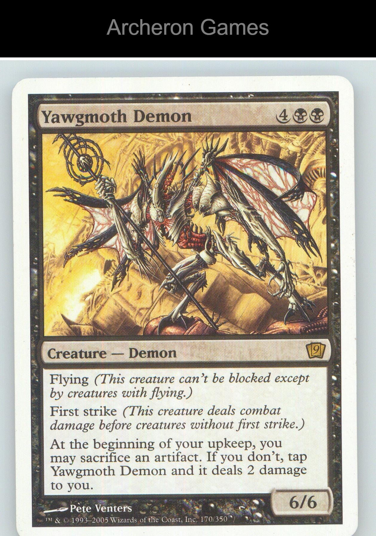 Yawgmoth Demon 9ED 170 R MTG Card NM/EX+