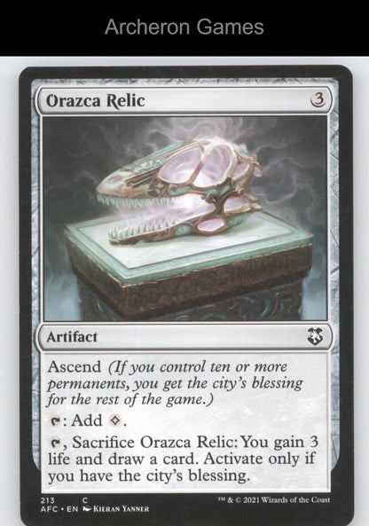 Orazca Relic 213 C MTG Card Commander: Adventures in the Forgotten Realms
