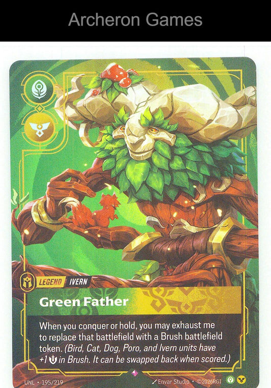 Ivern - Green Father UNL 195/219 R Unleashed Riftbound Card