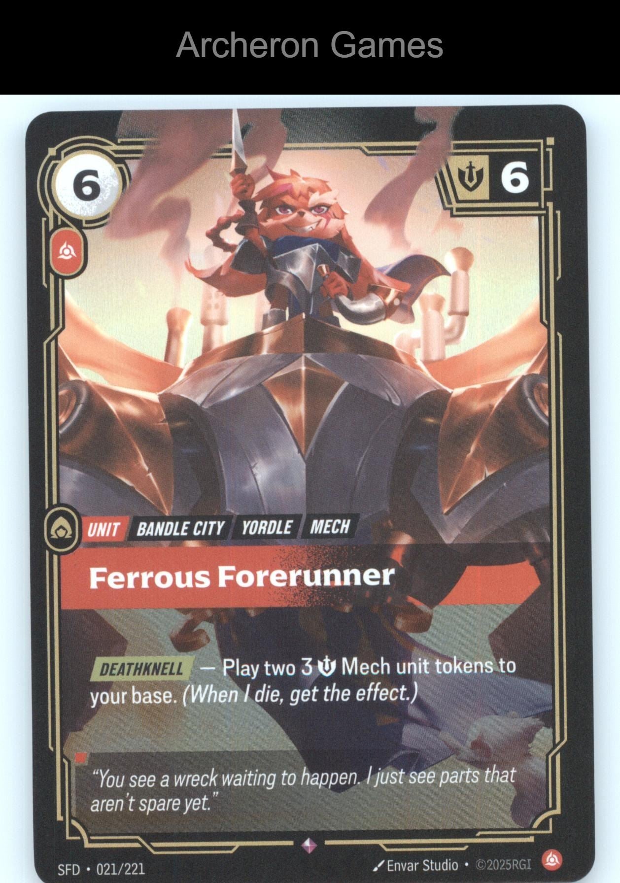 Ferrous Forerunner SFD 021/221 R  Card Spiritforged