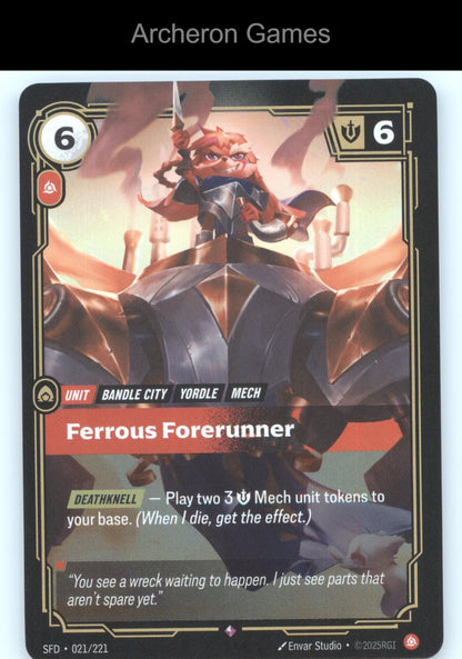 Ferrous Forerunner SFD 021/221 R  Card Spiritforged